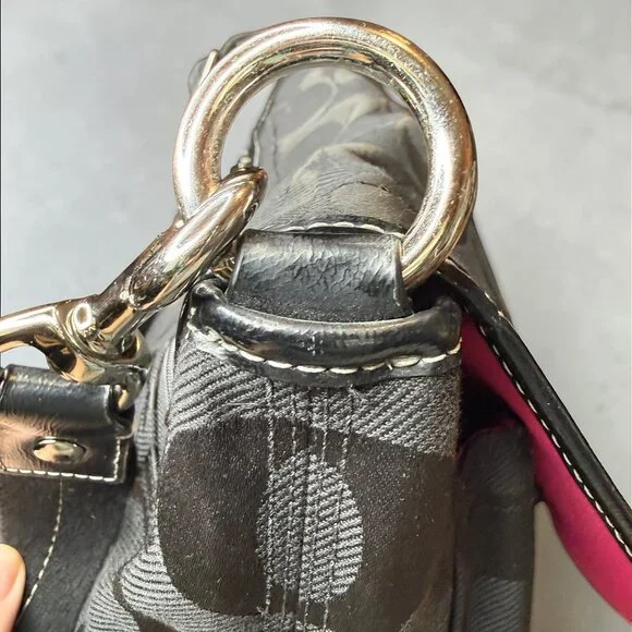 Coach Kyra Signature Black Jacquard Messenger Crossbody Bag F16553 - Picture 9 of 13